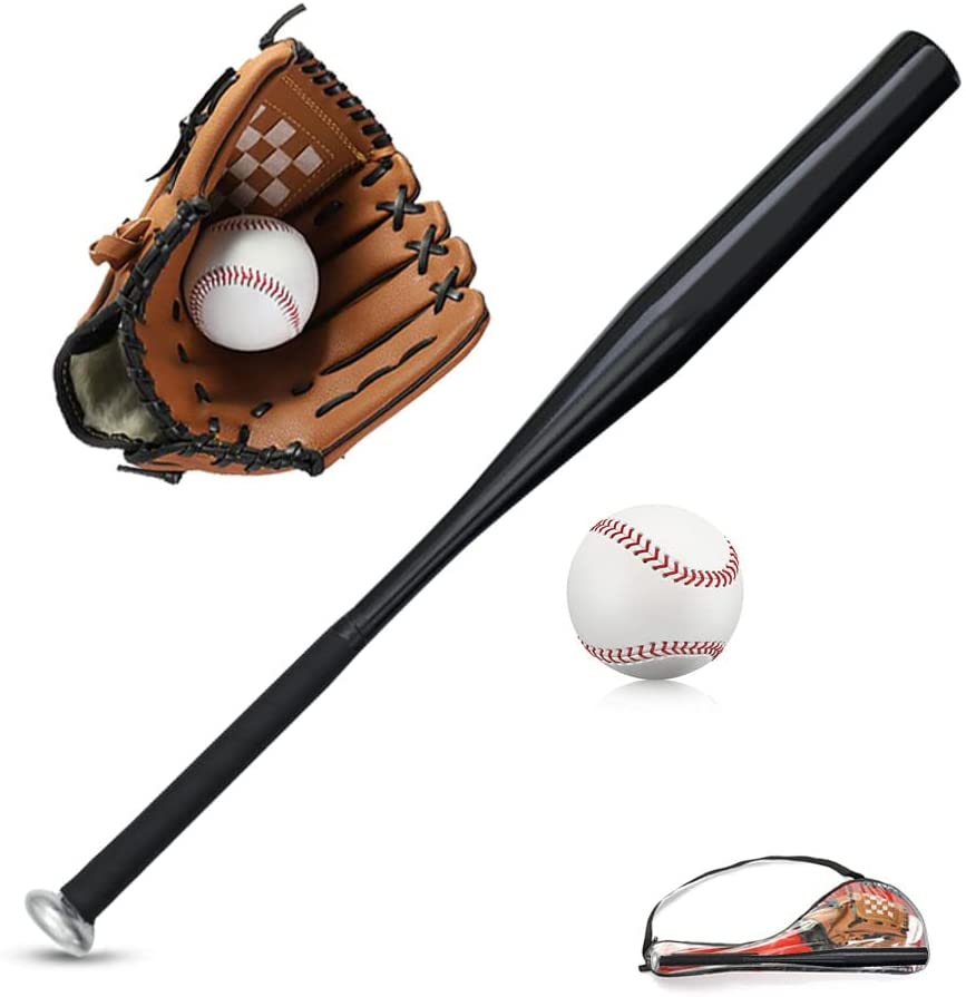 Kids ba'se Set, FOME 3-in-1 Baseball Bat Set 25in Baseball Bat 10.5in 