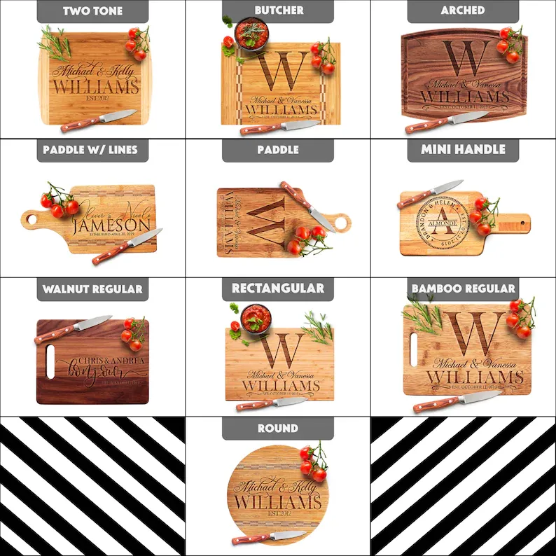 Cutting Board Personalized - Personalized Gifts - Wedding Gifts, Custom Cutting Boards | Anniversary, Housewarming, Engagement Gifts