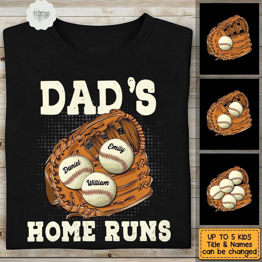 Personalized Baseball dad's home run shirt