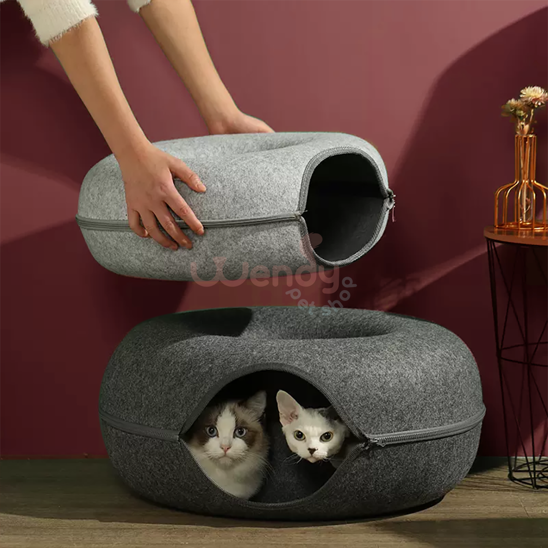 😺"Hide-and-seek" Cat Tunnel Bed😻
