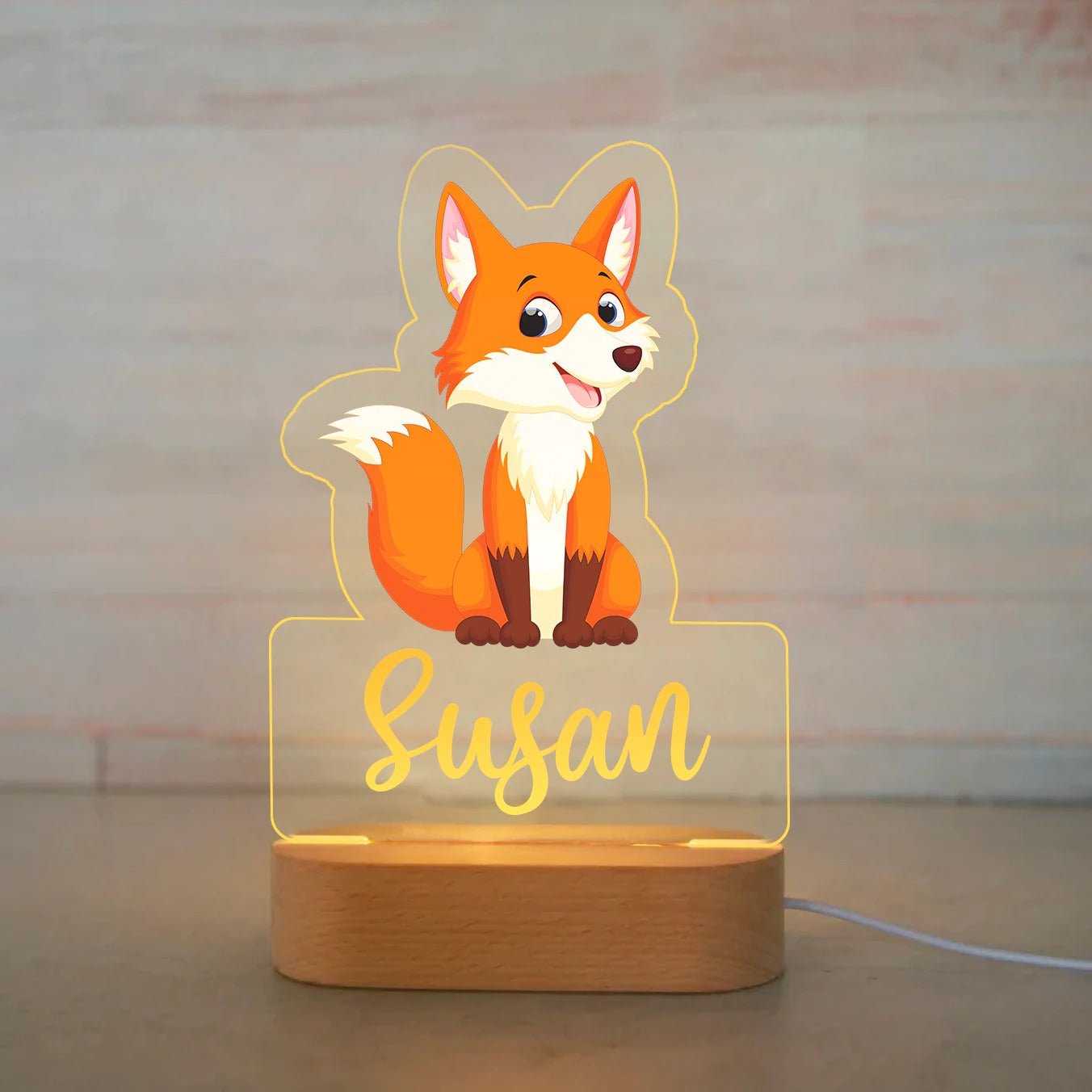 Personalized Name Animals Night Lights