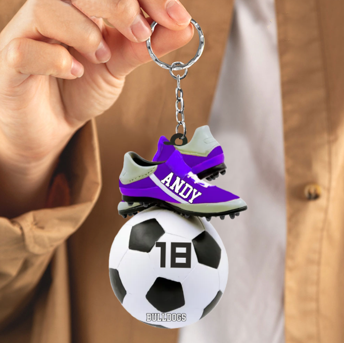 2022 Personalized Soccer Shoes Acrylic Keychain-Great Gift Idea For Soccer Players & Soccer Lovers
