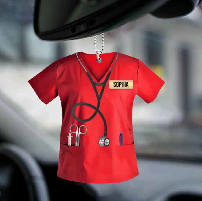 Personalized Nurse Scrubs - Gift for Nurse Ornament