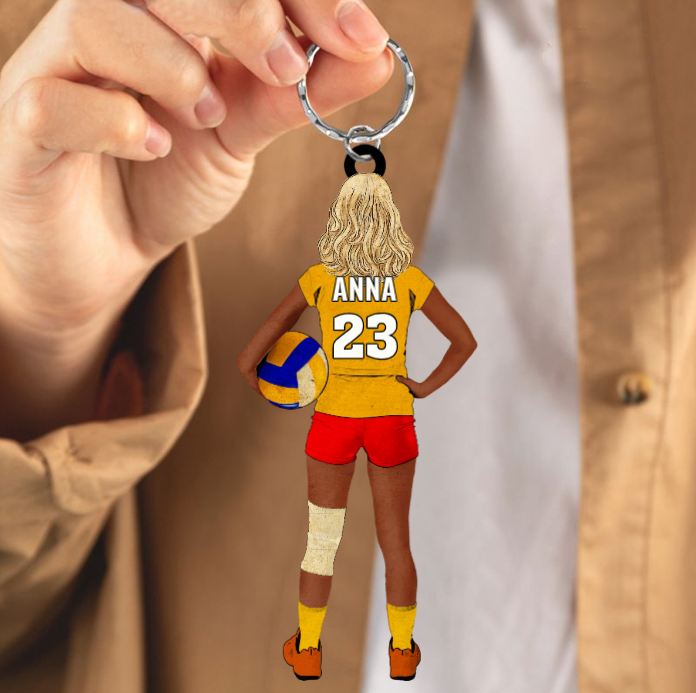 Personalized Volleyball Keychain For Volleyball Lovers