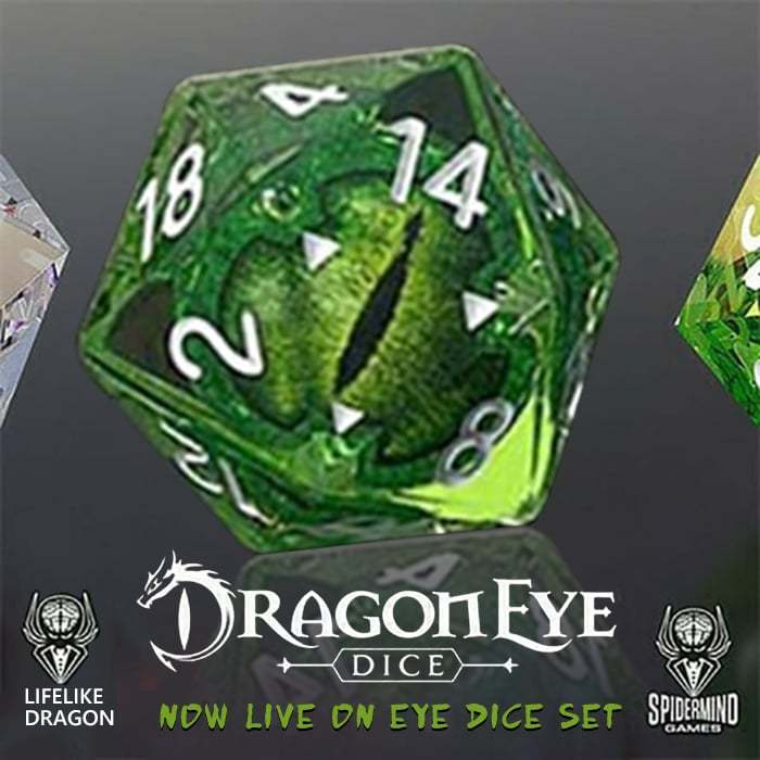 ⏰Save 42% today💥Lifelike Green Dragon Eye Dice Set (Buy 3 Free Shipping)