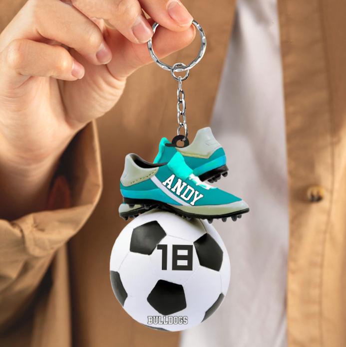 2022 Personalized Soccer Shoes Acrylic Keychain-Great Gift Idea For Soccer Players & Soccer Lovers
