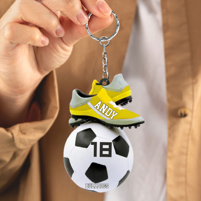 2022 Personalized Soccer Shoes Acrylic Keychain-Great Gift Idea For Soccer Players & Soccer Lovers