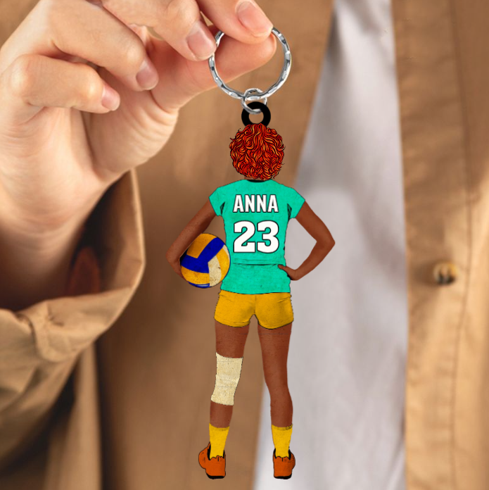 Personalized Volleyball Keychain For Volleyball Lovers