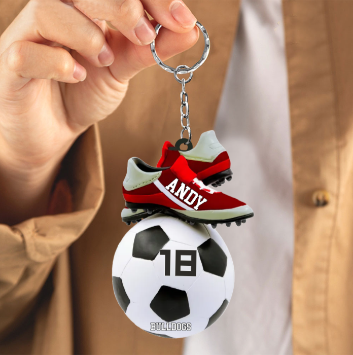 2022 Personalized Soccer Shoes Acrylic Keychain-Great Gift Idea For Soccer Players & Soccer Lovers
