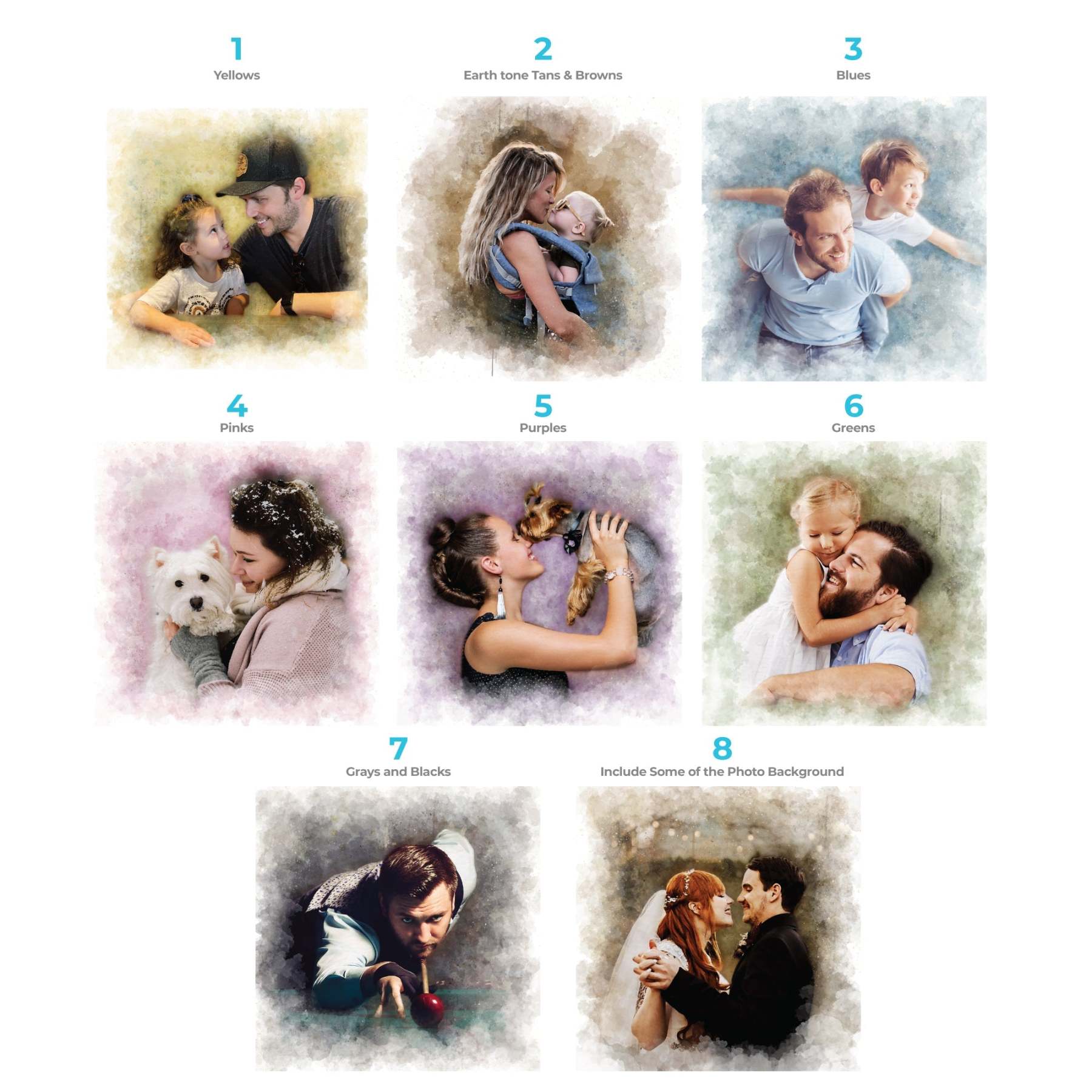 Custom Watercolor Portrait from Photo