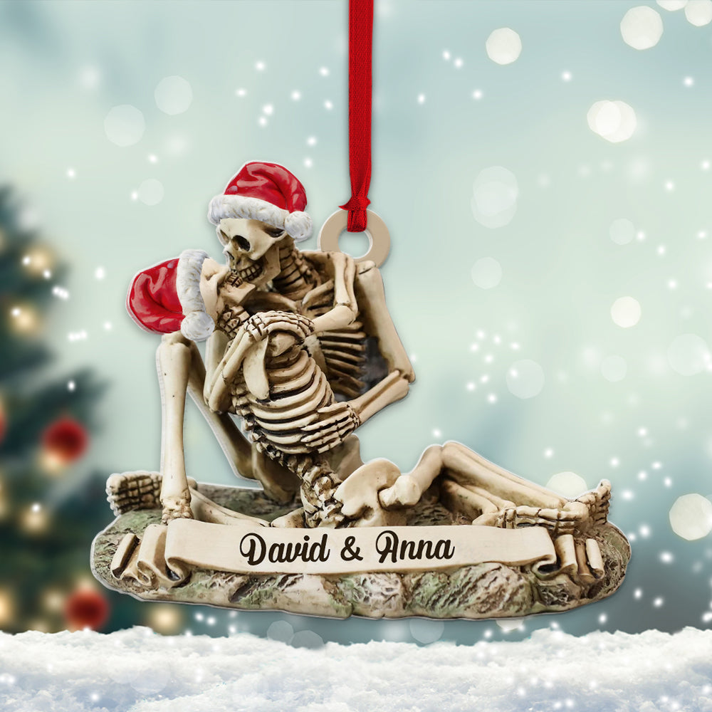 Personalized Skull Couple Ornament, Christmas Tree Decor