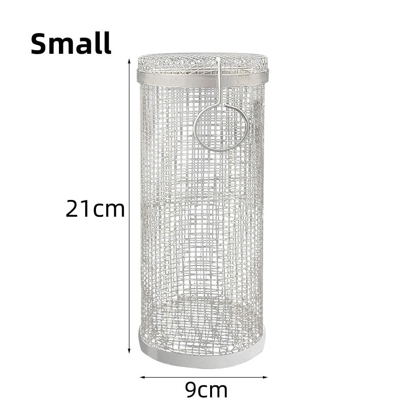 🔥Summer Hot Sale-BBQ outdoor grill net / Barbecue stainless steel wire mesh cylinder