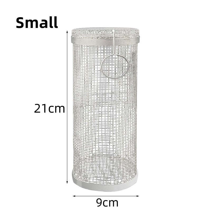 🔥Summer Hot Sale-BBQ outdoor grill net / Barbecue stainless steel wire mesh cylinder