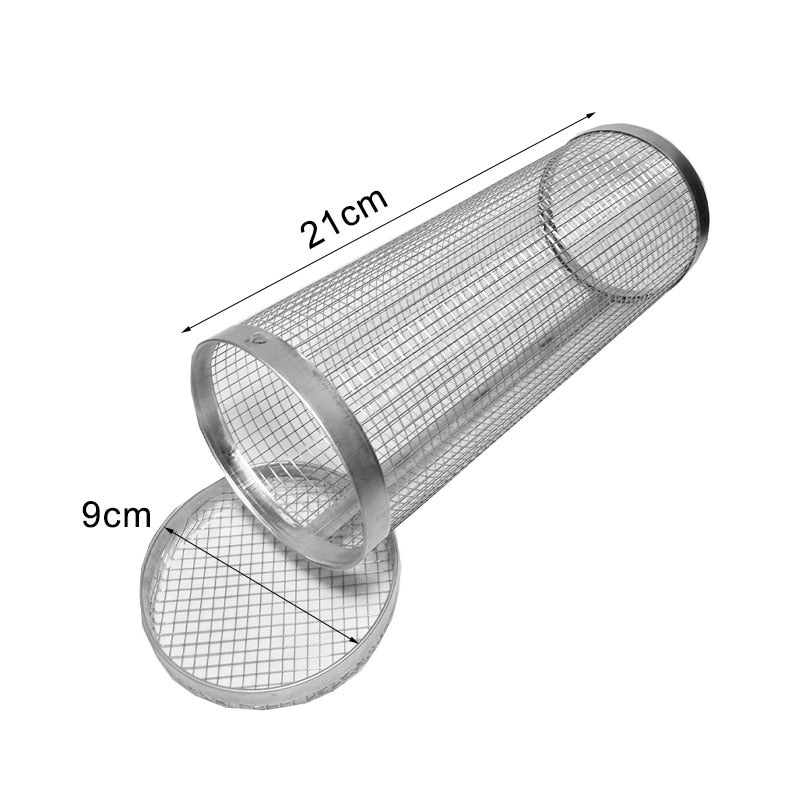 🔥Summer Hot Sale-BBQ outdoor grill net / Barbecue stainless steel wire mesh cylinder