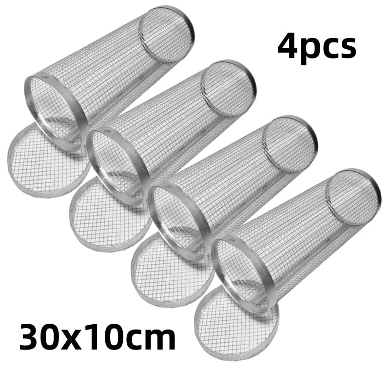 🔥Summer Hot Sale-BBQ outdoor grill net / Barbecue stainless steel wire mesh cylinder