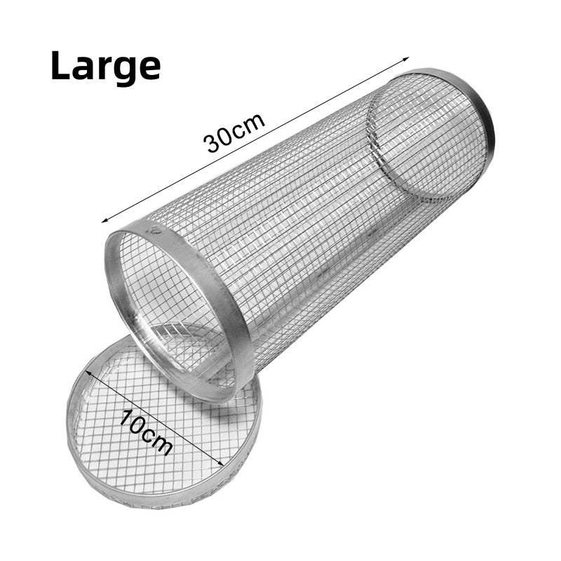 🔥Summer Hot Sale-BBQ outdoor grill net / Barbecue stainless steel wire mesh cylinder