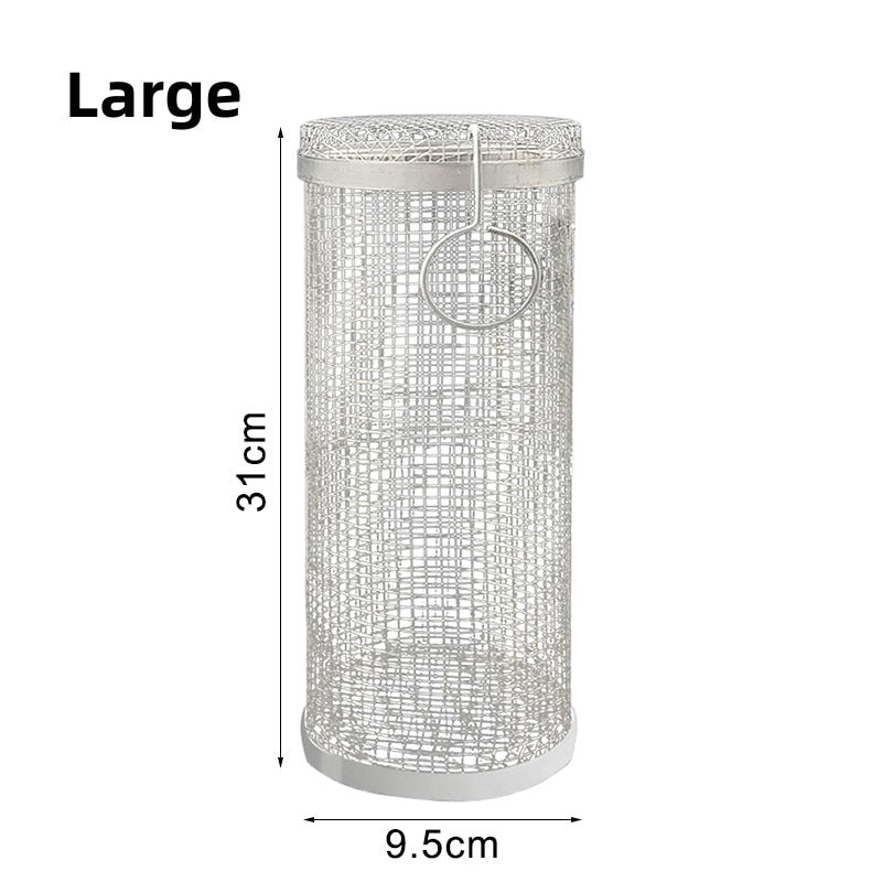 🔥Summer Hot Sale-BBQ outdoor grill net / Barbecue stainless steel wire mesh cylinder