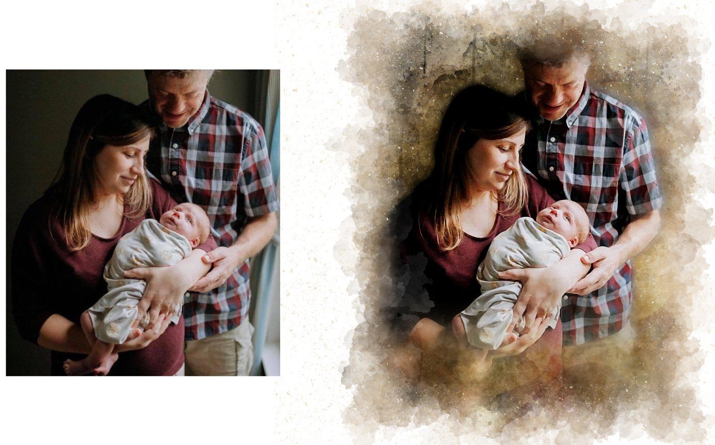 Custom Watercolor Portrait from Photo