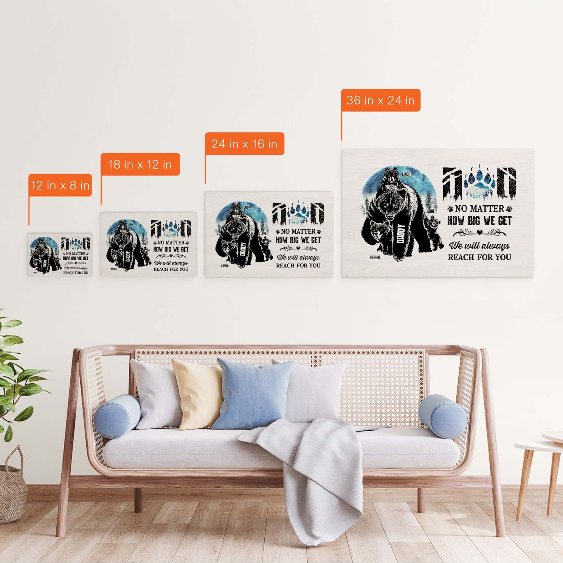 We'll Always Reach For You - Personalized Canvas