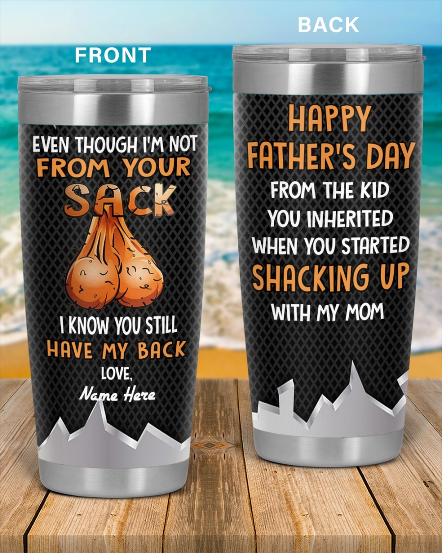PERSONALIZED MUG: Perfect Father's Day Gift For Dad 💖 Even Though I'm Not From Your Sack I Know You Still Have My Back
