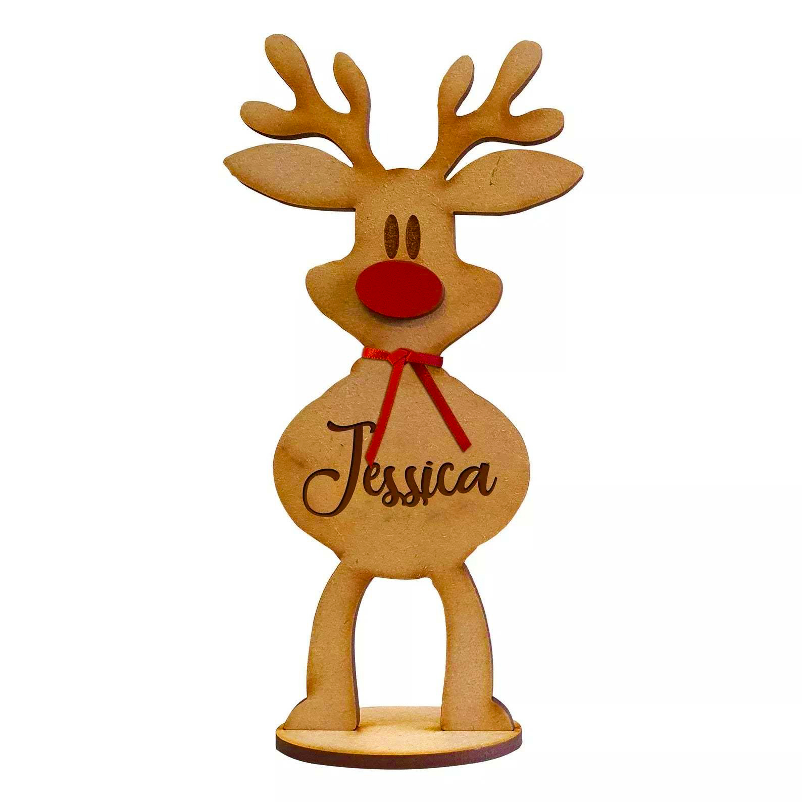 Personalised Freestanding Reindeer