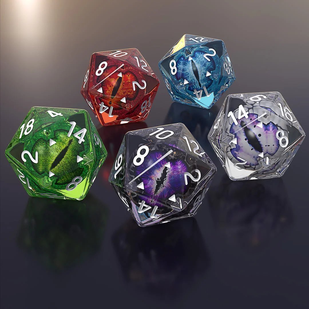 ⏰Save 42% today💥Lifelike Green Dragon Eye Dice Set (Buy 3 Free Shipping)