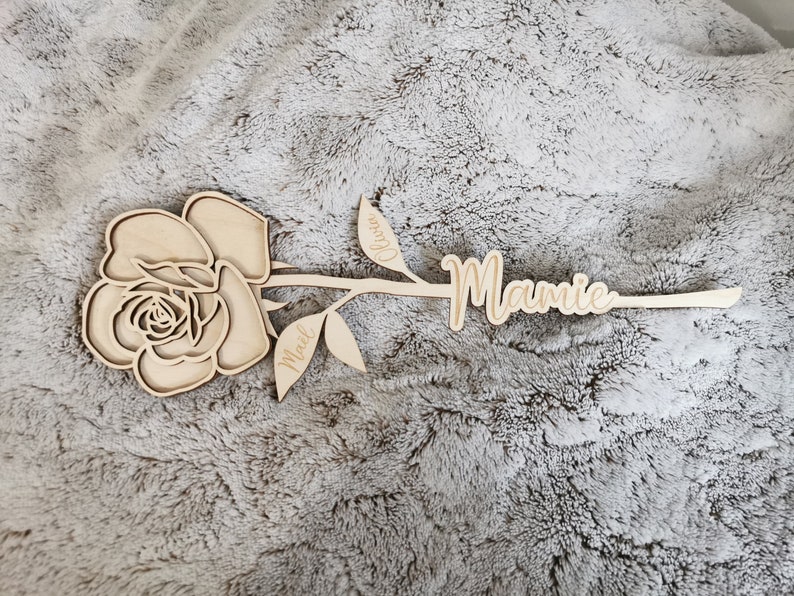 Wooden rose to offer, Grandma, Atsem, mistress, nanny, master gift