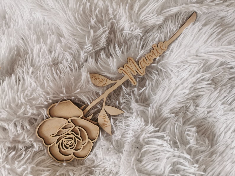 Wooden rose to offer, Grandma, Atsem, mistress, nanny, master gift