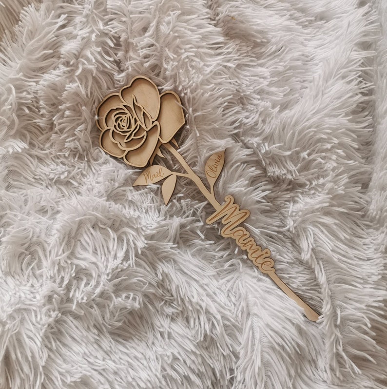 Wooden rose to offer, Grandma, Atsem, mistress, nanny, master gift