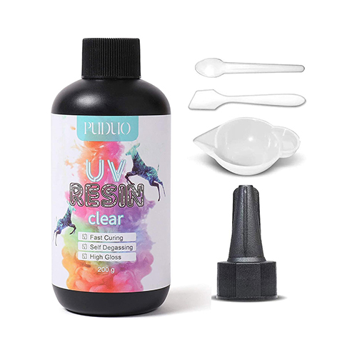 PUDUO UV Resin Kit Clear Crystal for Jewelry Making 200g