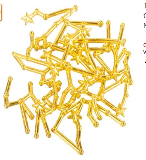 12pcs Golden 12 Constellations Links Stainless Steel Connectors Zodiac Sign Linking Charms for DIY Jewelry Making, Hole 1.2mm 
