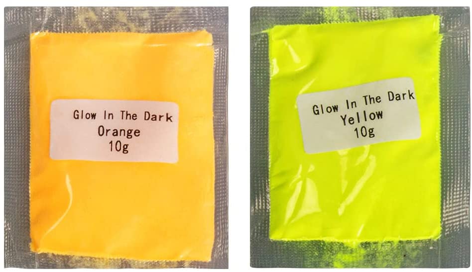 Mica Powder - 2 of Pigment（Yellow and Orange） for Paint, Dye, Soap Making, Nail Polish, Epoxy Resin, Candle Making, Bath Bombs, Slime. 