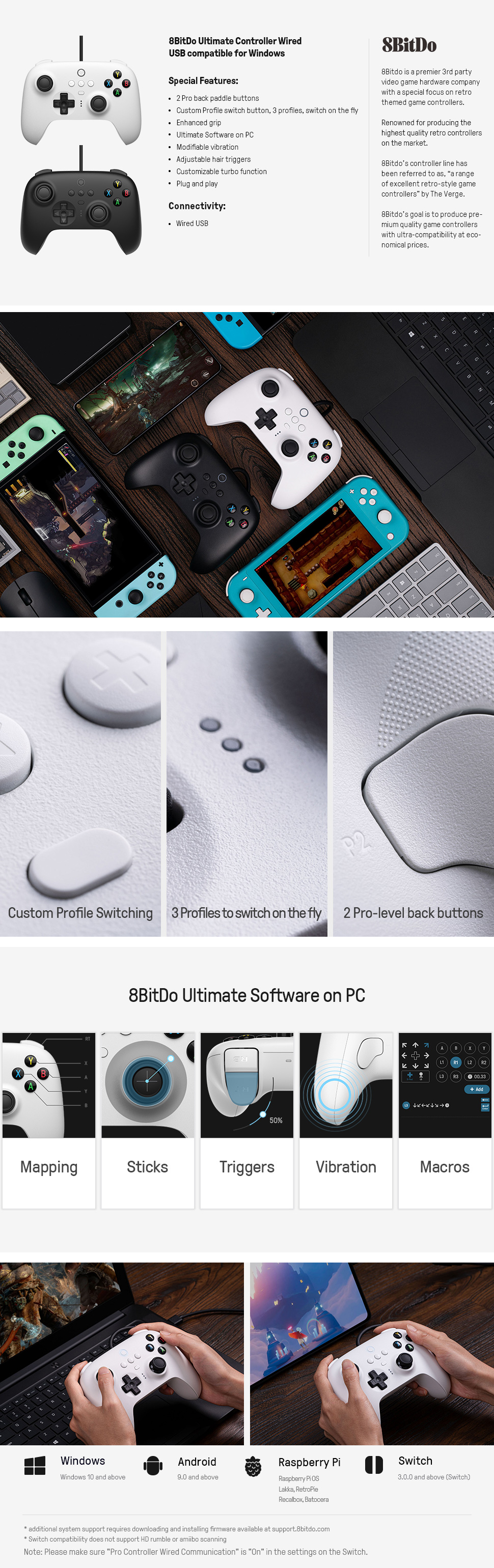 8BitDo Ultimate Wired Controller for Windows