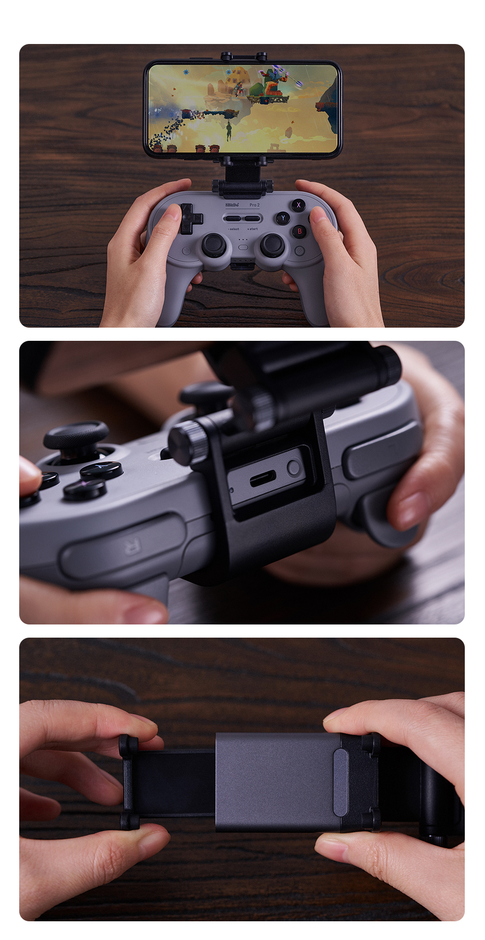 8bitdo mobile clip for pro 2 bluetooth controller