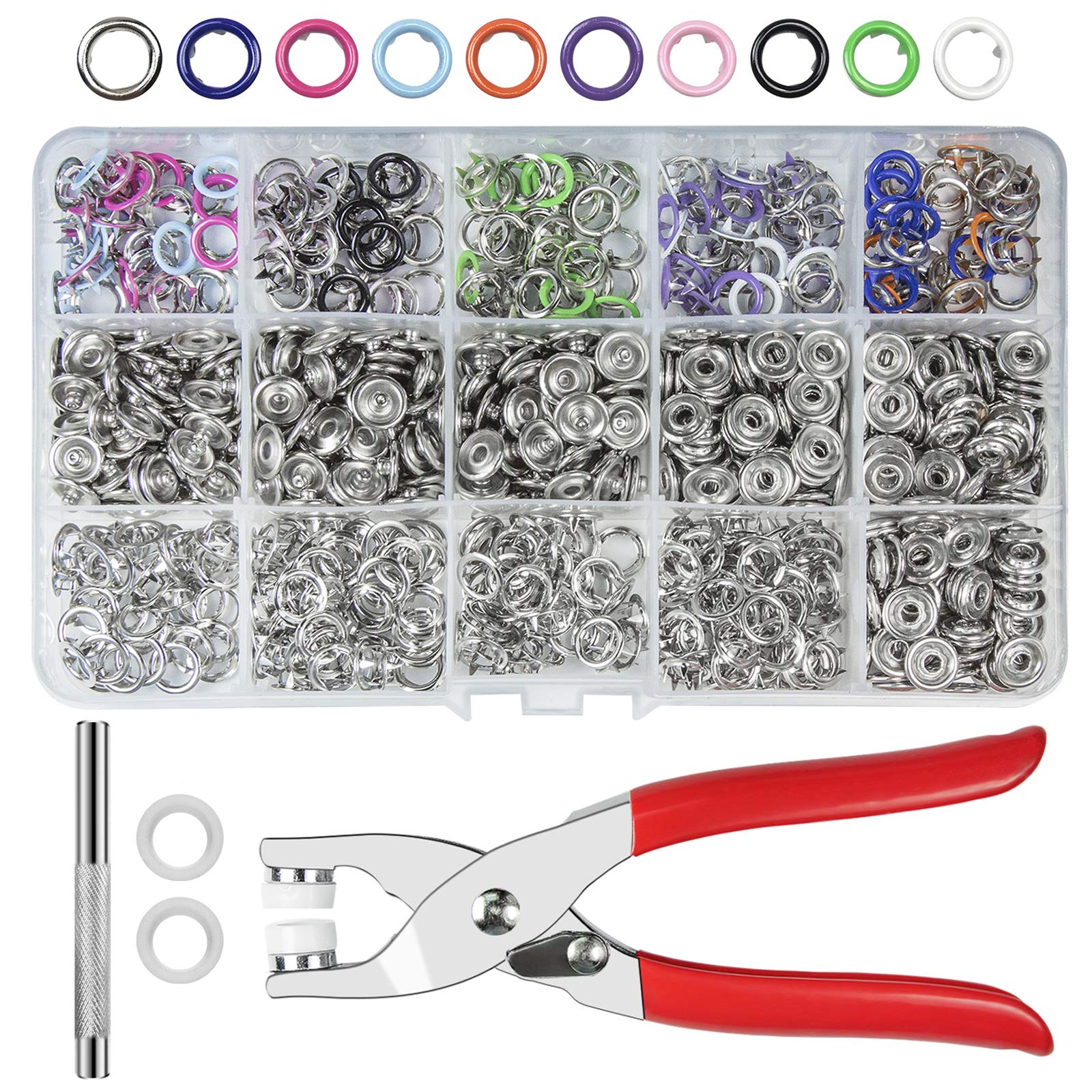 🔥Summer Hot Sale Now-30% Off- Metal Snaps Buttons with Fastener Pliers Press Tool Kit