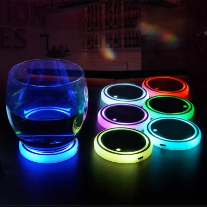 7 Colors LED Car Cup Holder for Tesla Model S/3/X/Y (2 Pcs)