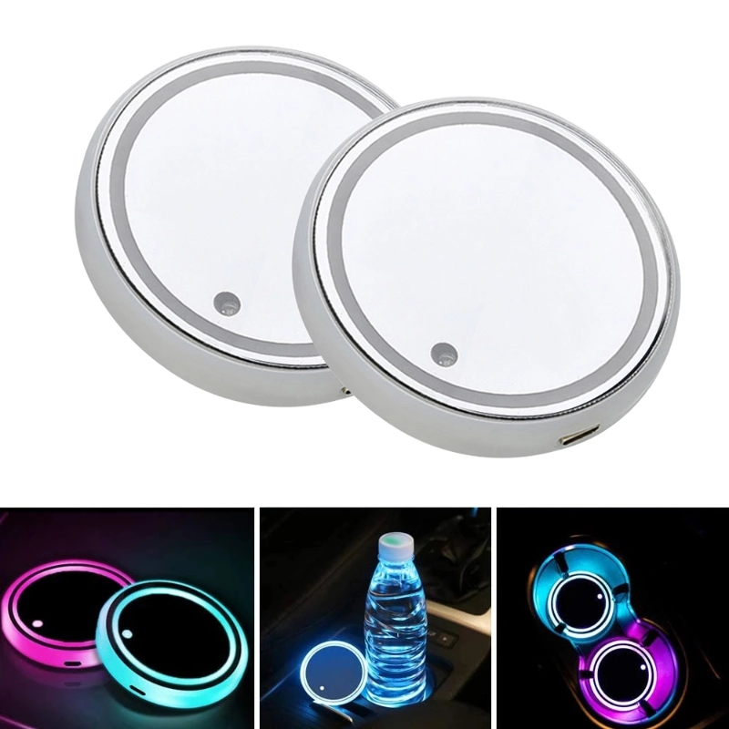 7 Colors LED Car Cup Holder for Tesla Model S/3/X/Y (2 Pcs)