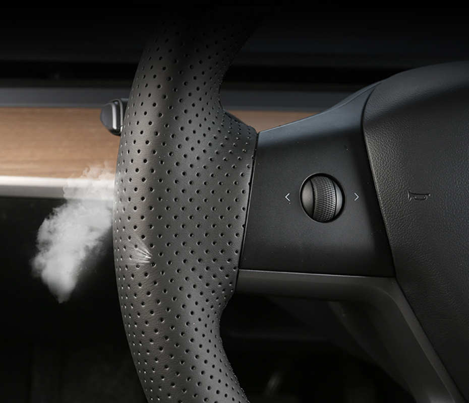 Leather Steering Wheel Cover for Tesla Model S/3/X/Y