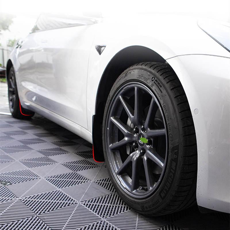 Mud Flaps Matte Black Carbon Fiber ABS Tesla Model 3/Y（2017-2023）
