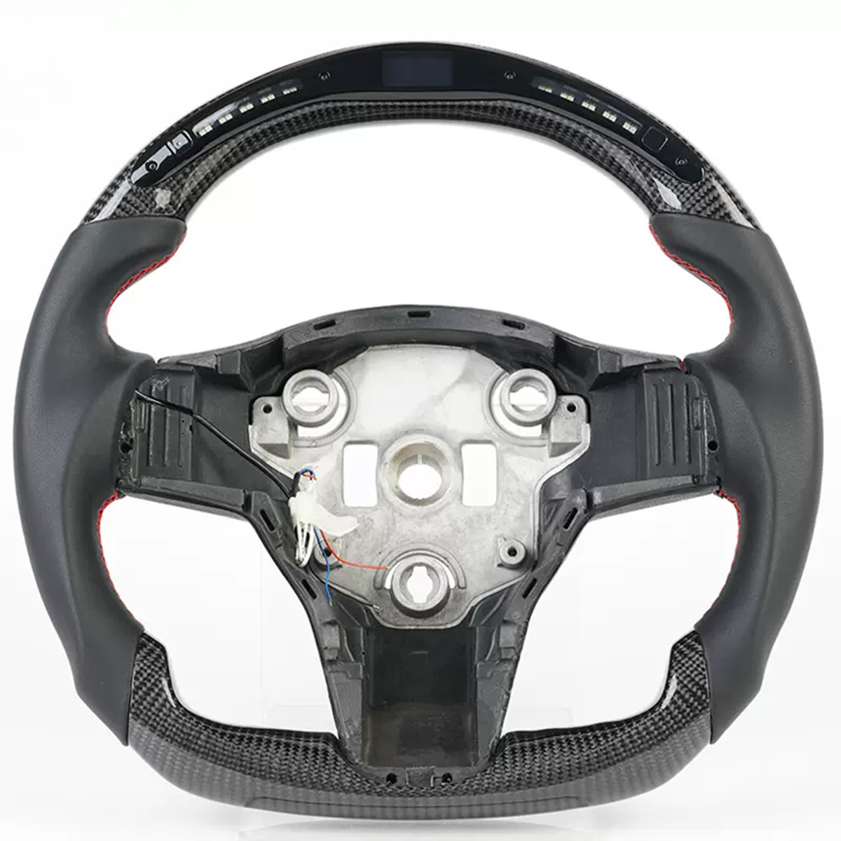Tesla Model 3 / Y LED Sport Carbon Fiber Steering Wheel (2017-2023)