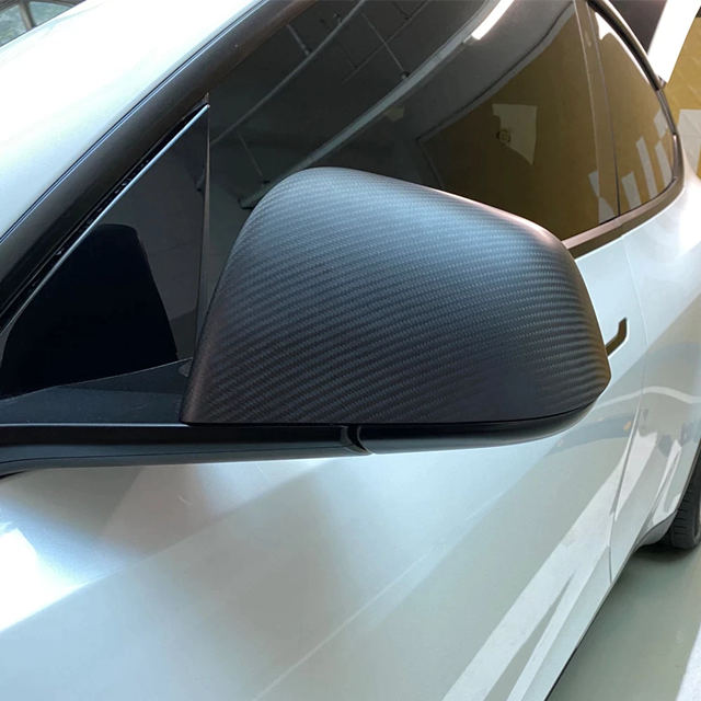 Tesla Model Y Carbon Fiber Mirror Caps -Real Molded Carbon Fiber