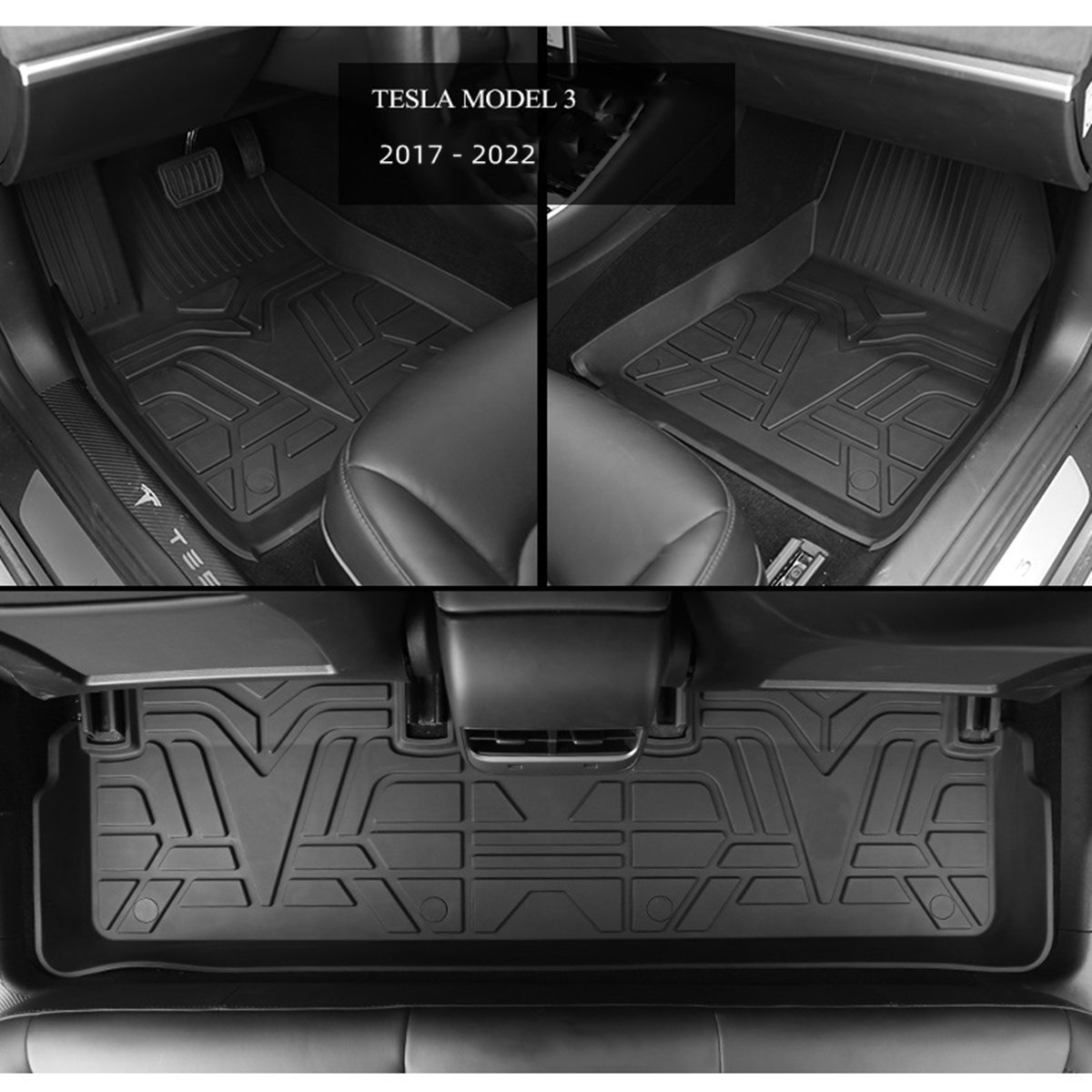 TPE All Weather Tesla Model 3 Floor Mats (2017-2022) Left rudder