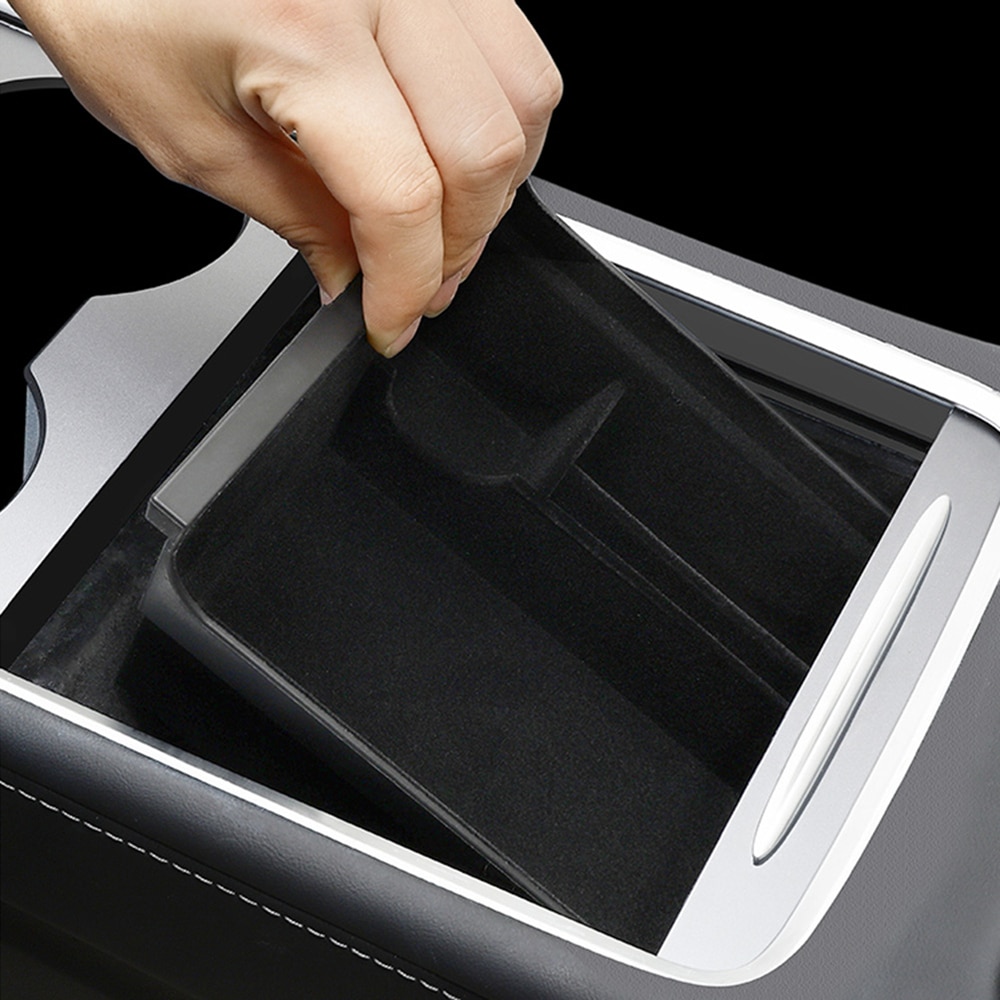 Hidden Storage Box in Tesla Model 3/Y Armrest
