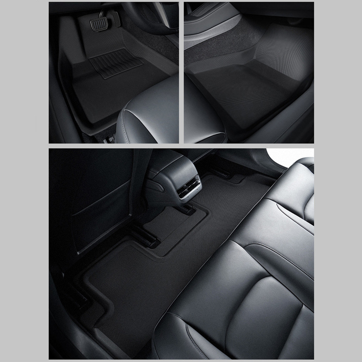 6pcs 3D All Weather Tesla Model 3 Floor Mats
