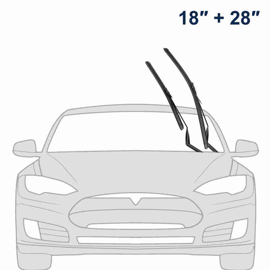 Wiper Blades for Tesla Model X Nozzle (Set of 2)