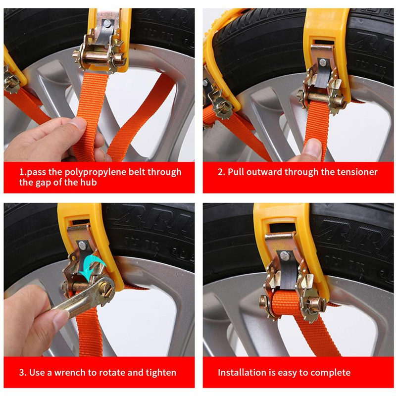 Snow Chains for Tesla Model 3/S/X/Y (Set of 6)