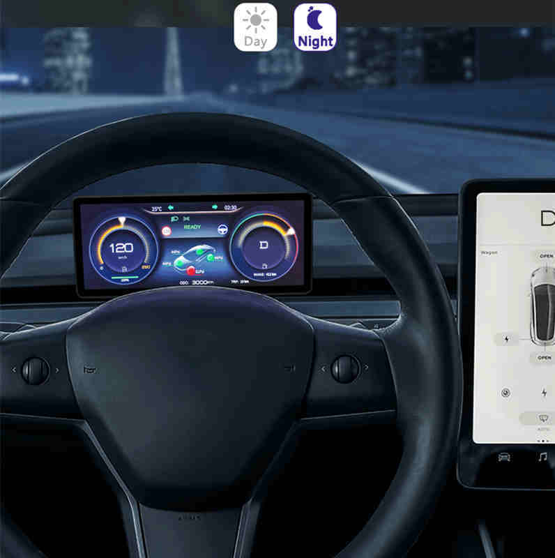 LCD Dashboard Heads Up Display Screen for Tesla Model 3/Y (Linux 8.8'')