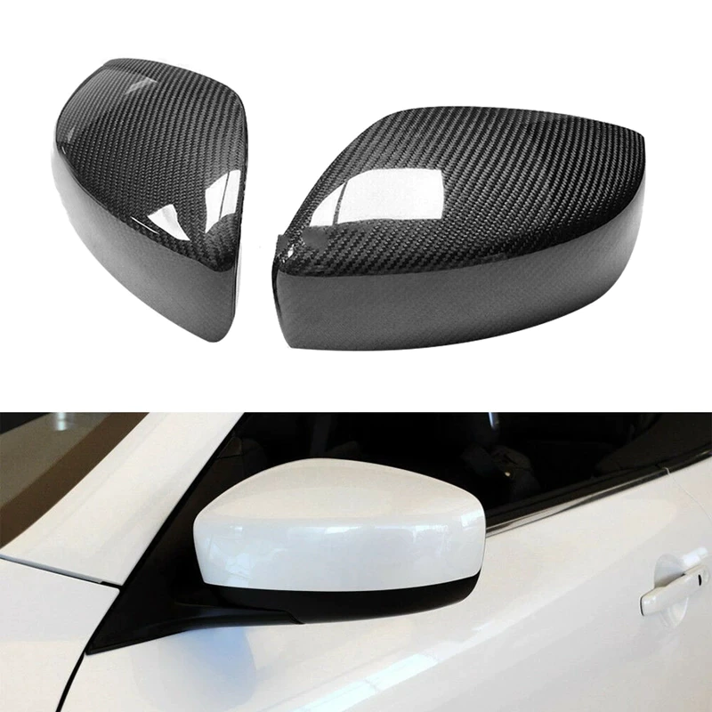 Tesla Model 3 Carbon Fiber Mirror Caps (Set of 2 Covers) - Real Carbon Fiber