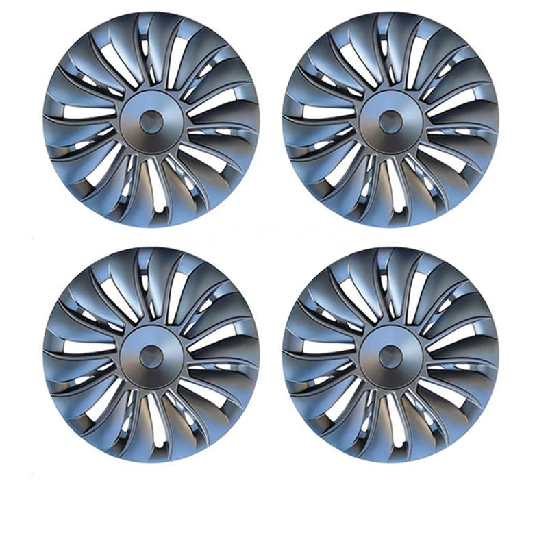 4pcs Black Tesla Model Y Hubcaps (2018-2023)