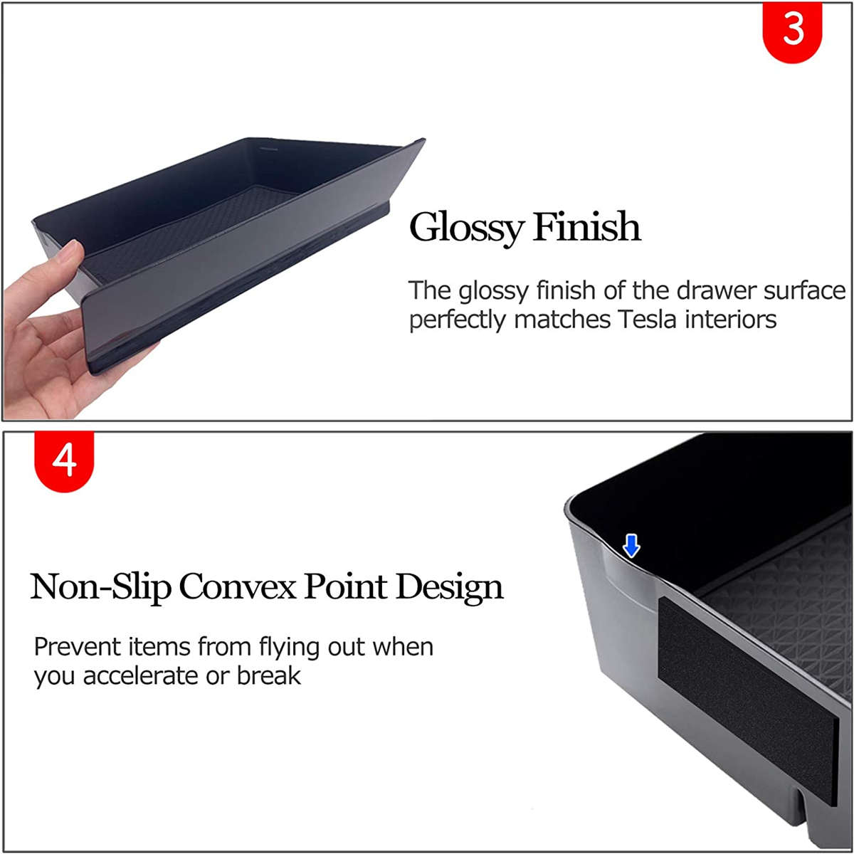 Center Drawer Box for Tesla Model X/S 2012-2020